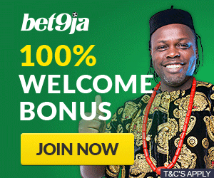 Use promotion code YOHAIG when registering at Bet9ja to claim your N100,000 bonus Register at Bet9ja using the promotion code YOHAIG for a N100,000 welcome bonus