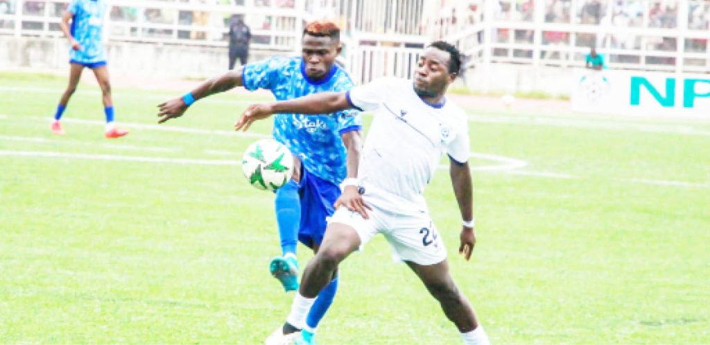 Action Recorded In Yesterdays Npfl Week One Fixture Between Barau Fc And Enyimba Fc At The Sani Abacha Stadium Kano