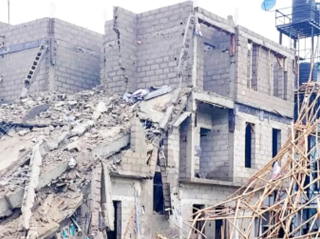 5 Storey Building Collapses In Lagos