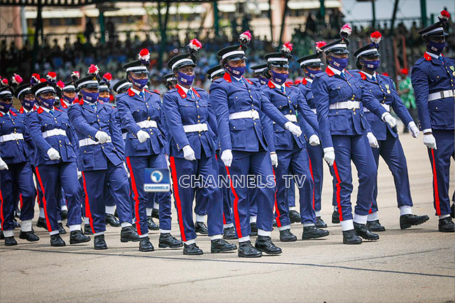 Members Of The Nigerian Security And Civil Defence Corps During The Parade