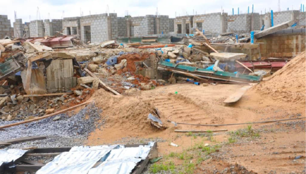 Some Structures Destroyed By The Fcta At The River Park Estate In Abuja