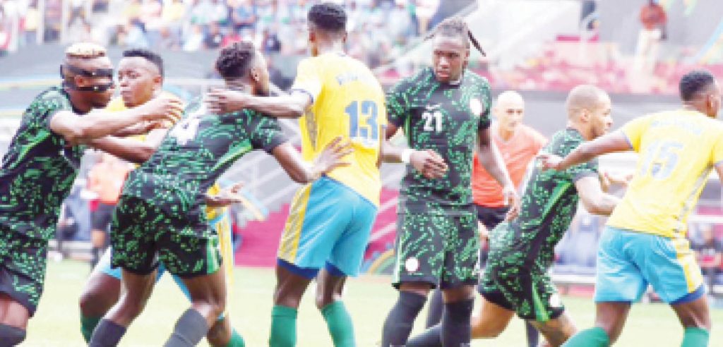 Super Eagles In Action Against Rwanda During A 2026 World Cup Qualifier In Kigali
