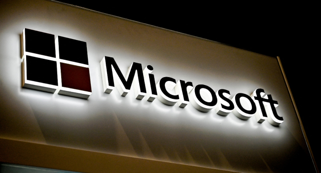 This Picture Shows The Microsoft Logo At The International Cybersecurity Forum Fic In Lille On Jan