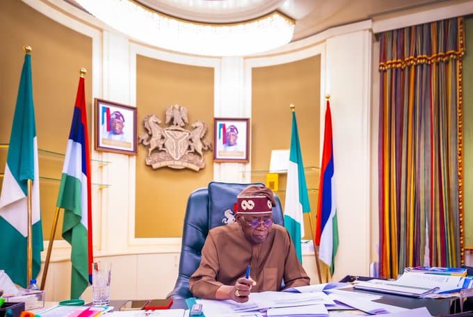 Tinubu Writes Signs
