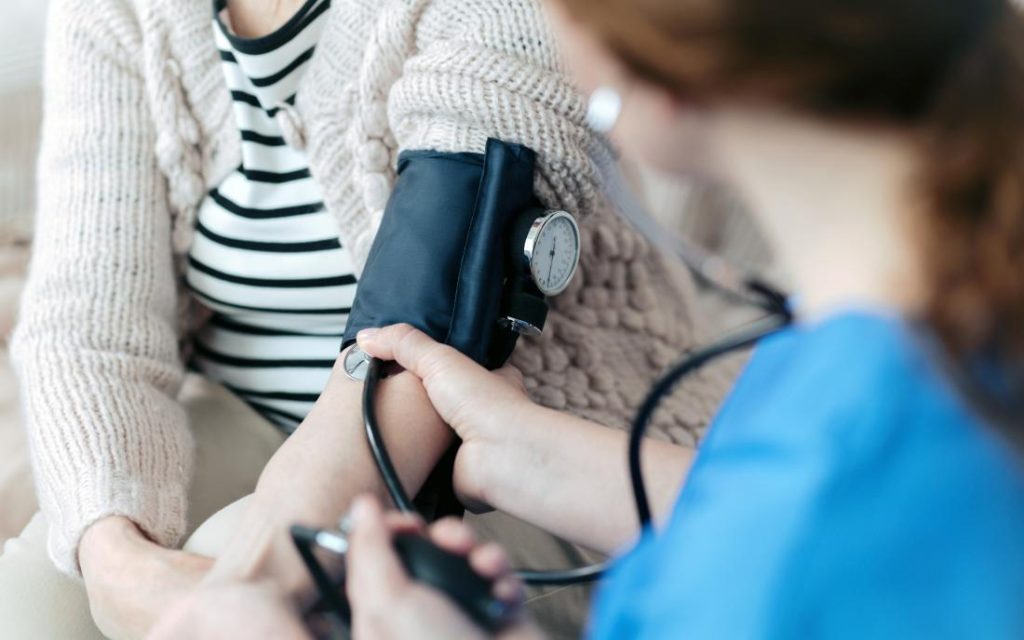 A Woman Having A Blood Pressure Test