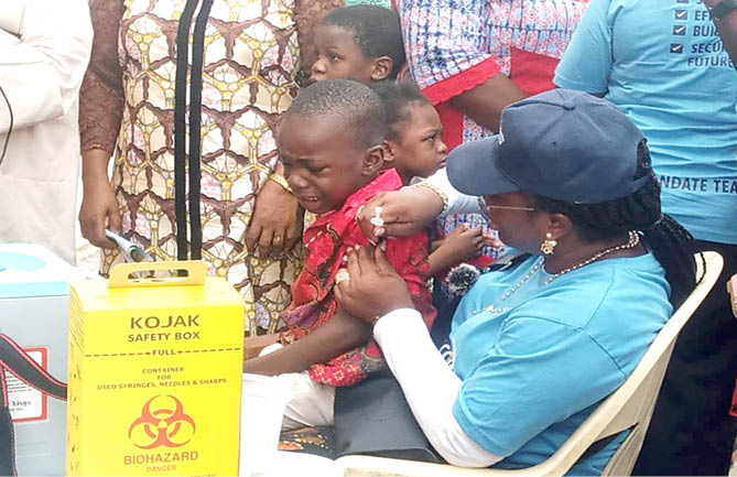 A Child Being Immunised During The Ongoing Exercise In Abuja At The Weekend A Child Being Immunised During The Ongoing Exercise In Abuja At The Weekend