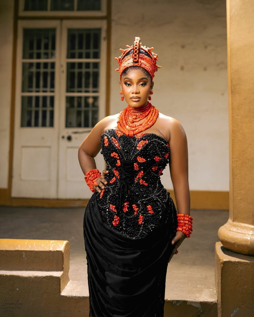 Black Beaded Edo Bridal Inspo5