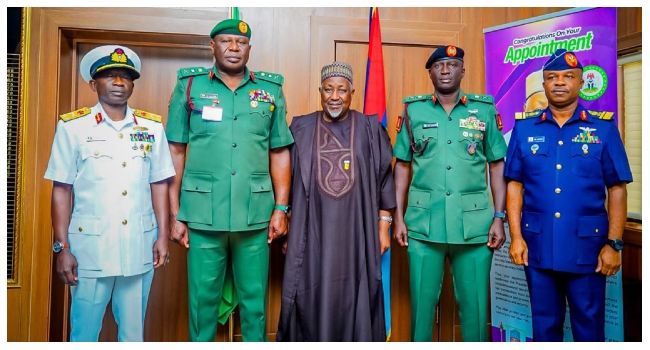Defence Minister Badaru Service Chiefs Defence Minister Badaru Service Chiefs