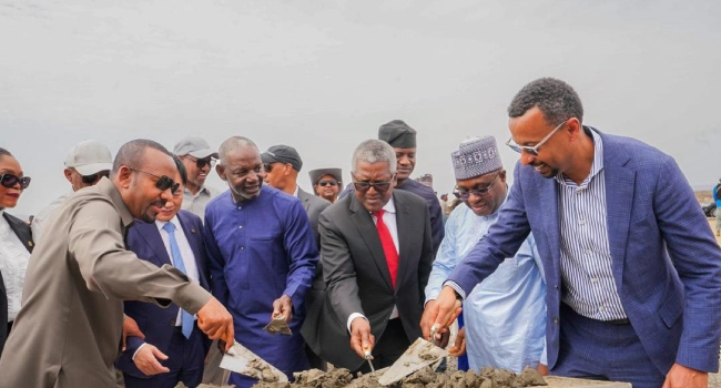 Ethiopian Prime Minister Abiy Ahmed Chairman Mrs Oil Nigeria Plc Sayyu Dantata President Ce Da