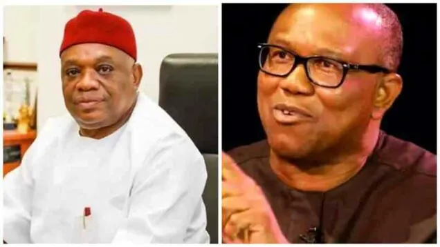 Former Abia Governor Orji Kalu And Former Presidential Candidate Of Labour Party Peter Obi