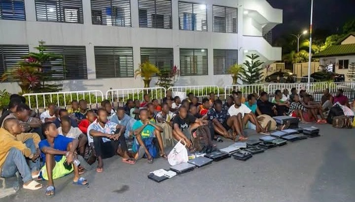 Ghana Police Rescue 57 Nigerians From Cybercrime And Human Trafficking Syndicate In Accra Ghana Police Rescue 57 Nigerians From Cybercrime And Human Trafficking Syndicate In Accra