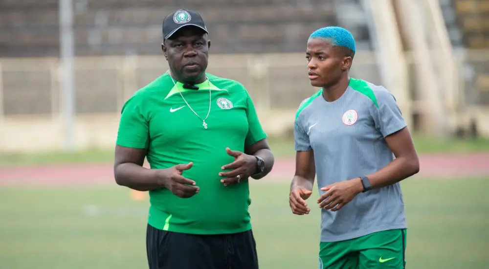 Head Coach Justine Madugu L Urges Super Falcons Players To Go For Victory Against Cameroon