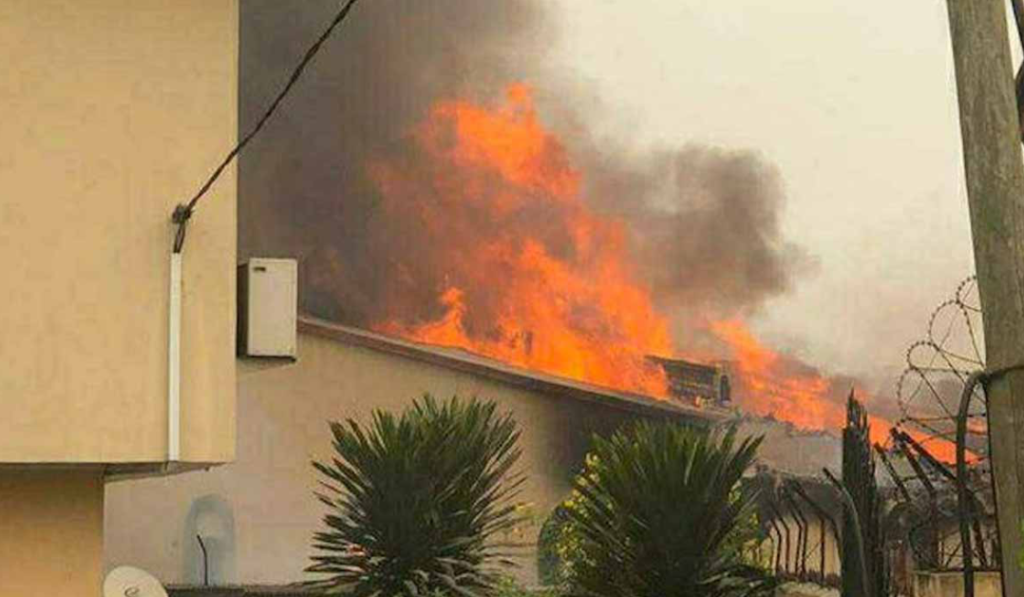 Inferno On A Building
