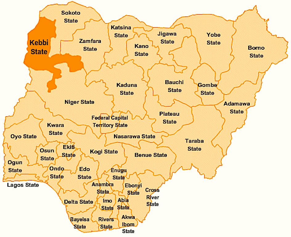 Kebbi State Map 1 Kebbi State Map 1