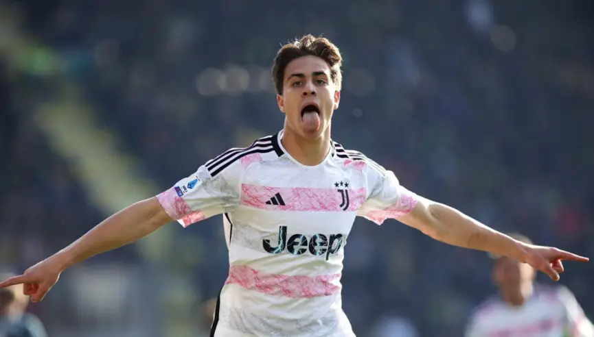 Kenan Yildiz Juventus Frosinone Celebrate