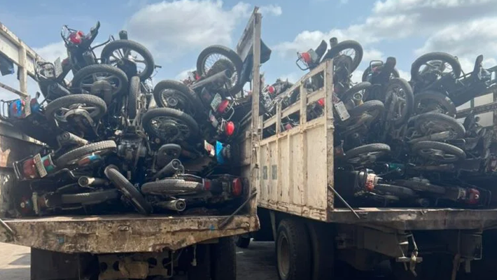 Lagos Task Forces Seizes 64 Commercial Motorcycles