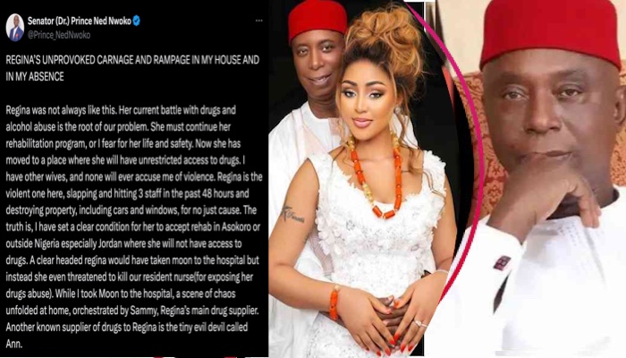 Ned Nwoko Accuses Wife Regina Daniels