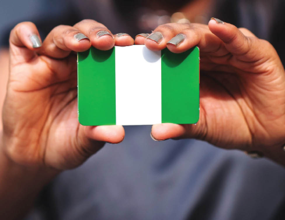 Nigeria Hand Flag