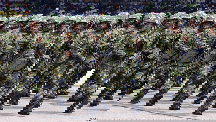 Nigerian Soldiers Marching