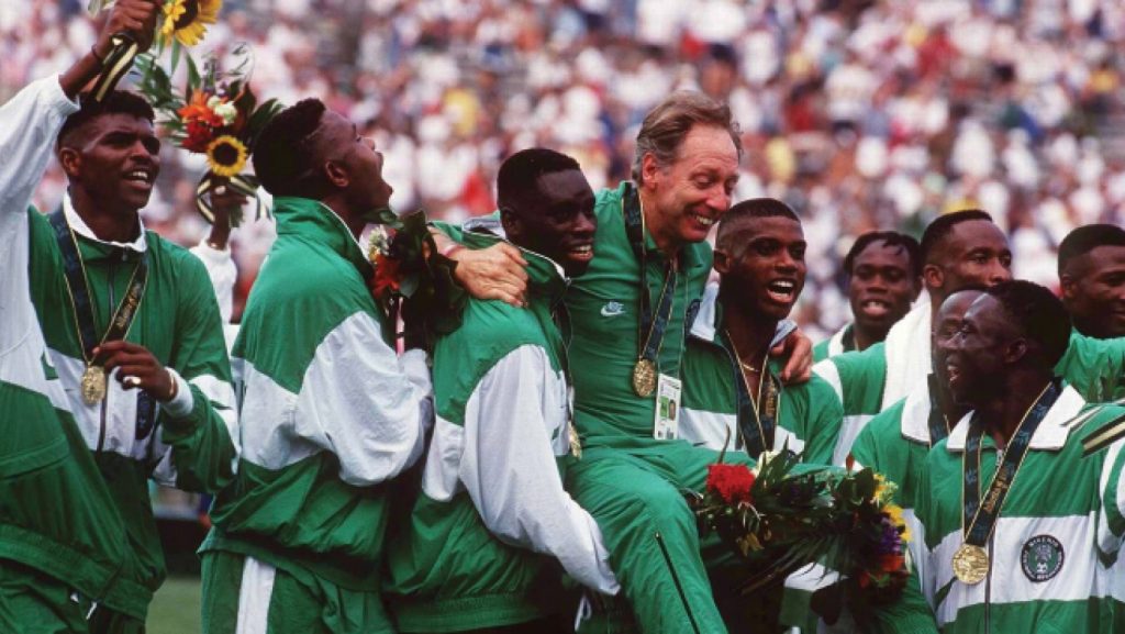 Nigerias U 23 Dream Team Spearheaded By Nwankwo Kanu Far Left Made History With Olympic Gold At Atlanta 96
