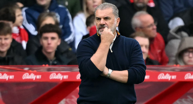 Nottingham Forests Australian Manager Ange Postecoglou Reacts During The English Premier League Foo
