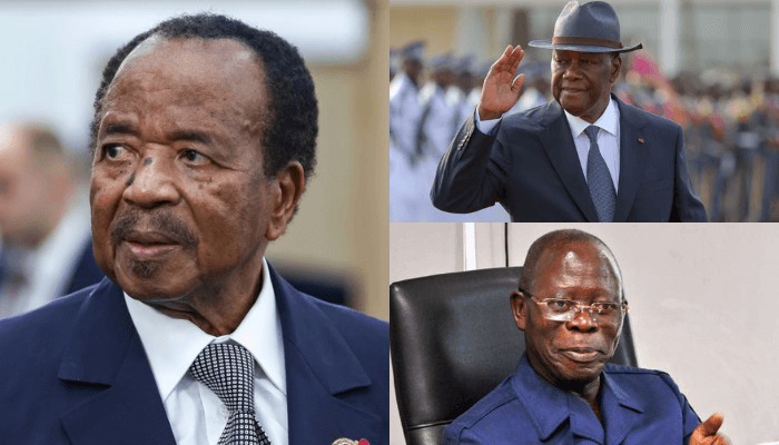 Paul Biya Alassane Ouattara And Adams Oshiomhole 1 Paul Biya Alassane Ouattara And Adams Oshiomhole 1