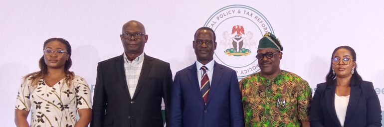 Prof. Taiwo Oyedele Chairman Of The Presidential Fiscal Policy And Tax Reforms Committee With Some Committee Members
