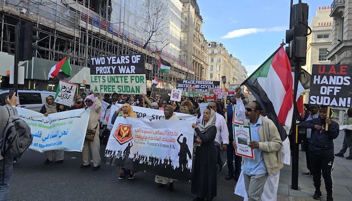 Protesters In London Demand Action As Sudan War Enters Deadlier Phase Protesters In London Demand Action As Sudan War Enters Deadlier Phase
