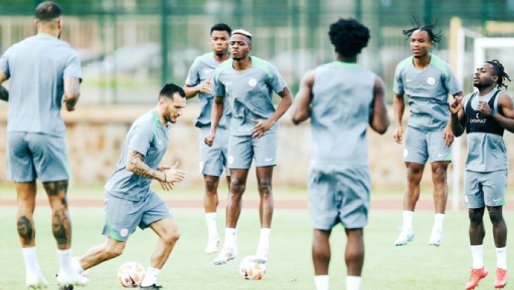 Super Eagles Players During A Recent Training Session File Photo