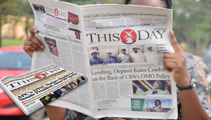 Thisday Newspaper Thisday Newspaper