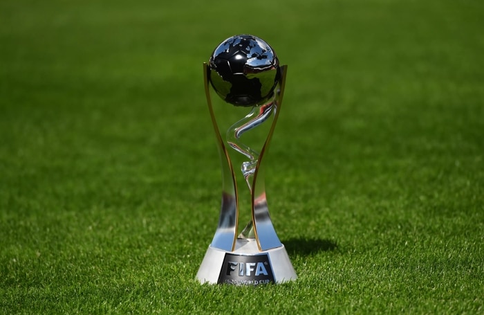 The Fifa U 20 World Cup Trophy Is Pictured Before A Game