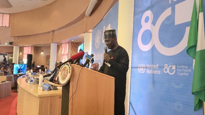 The Permanent Secretary Ministry Of Foreign Affairs Ambassador Dunoma Umar At The Commemoration Of The 80Th Anniversary Of The United Nations In Abuja The Permanent Secretary Ministry Of Foreign Affairs Ambassador Dunoma Umar At The Commemoration Of The 80Th Anniversary Of The United Nations In Abuja