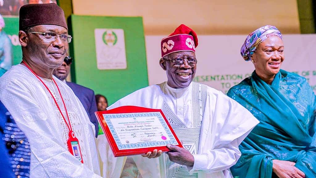 Tinubu Certificate Of Return