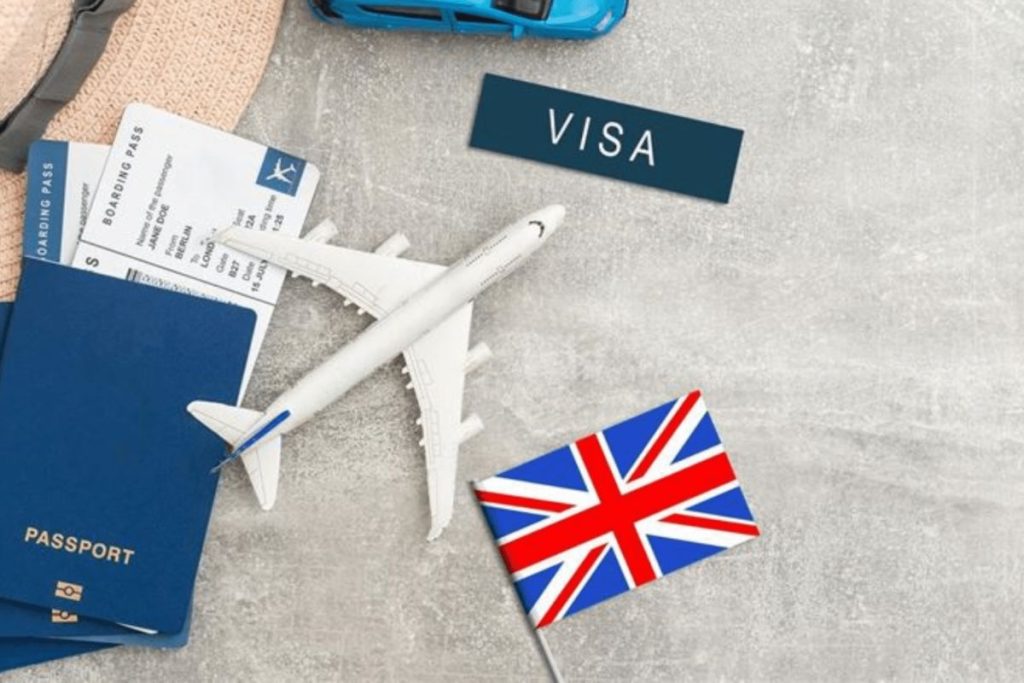Uk Visa And Flag Image Uk Visa And Flag Image