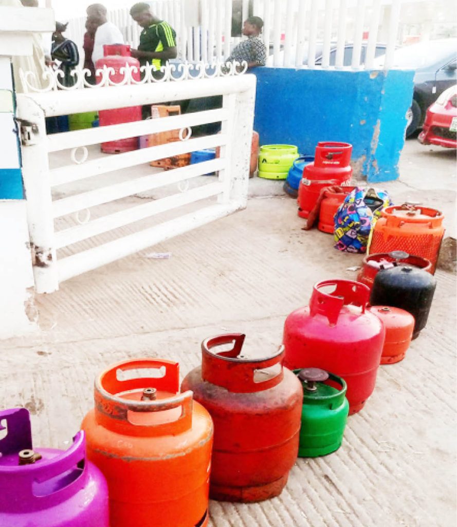 A Queue At A Gas Refilling Station At Jabi Abuja Recently