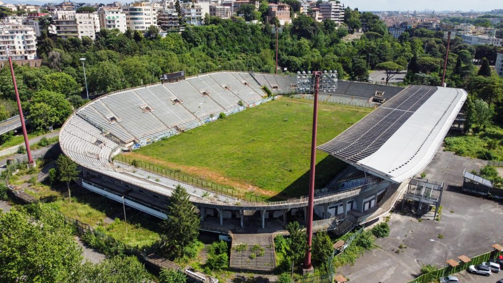Aerial View Flaminio Stadium Rome 1029361878