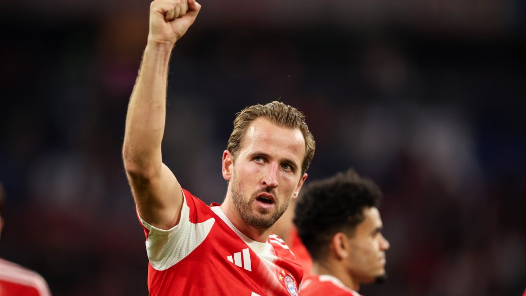 Harry Kane Bayern Muenchen Celebrate 1032077496