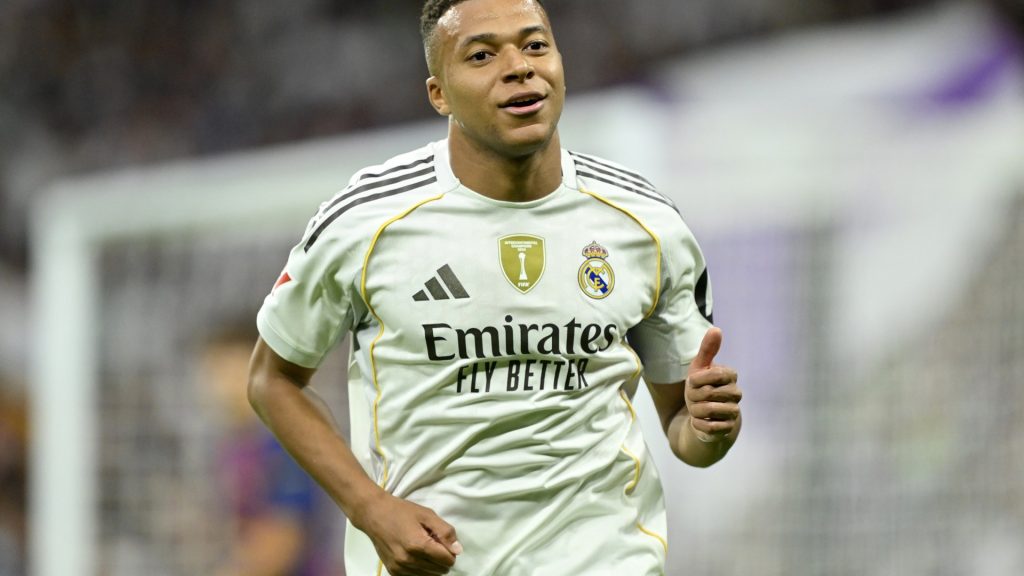 Kylian Mbappe Real Madrid Celebrates 1034097690