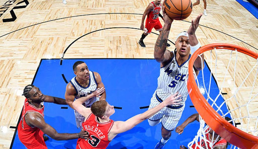 Orlando Fl Paolo Banchero Of The Orlando Magic Shoots The Ball During The Game Against The Orlando Fl Paolo Banchero Of The Orlando Magic Shoots The Ball During The Game Against The