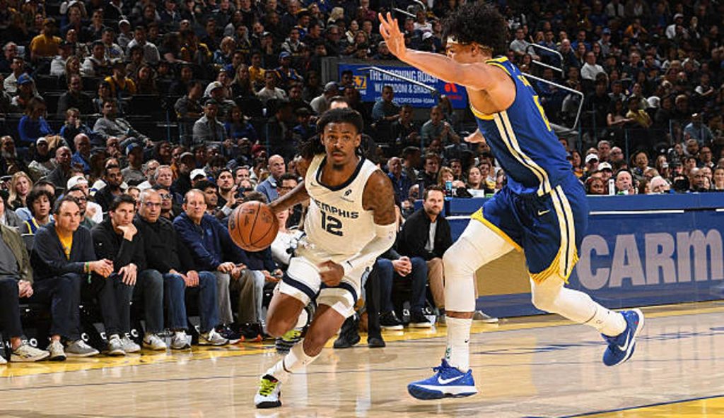San Francisco Ca Ja Morant Of The Memphis Grizzlies Drives To The Basket During The Game San Francisco Ca Ja Morant Of The Memphis Grizzlies Drives To The Basket During The Game