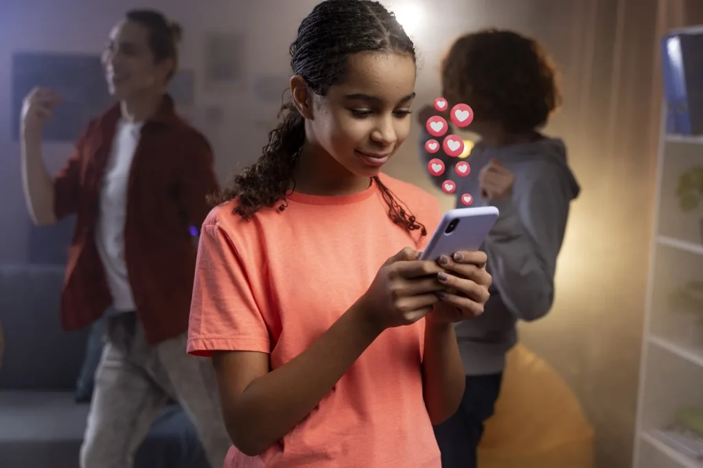 Woman Holding Smartphone