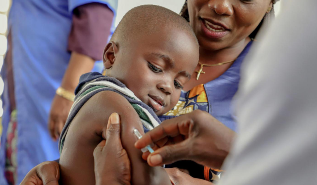A Child Taking Polio Immunisation Vaccine