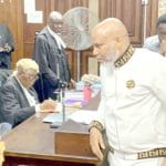 Leader Of The Indigenous People Of Biafra Ipob Nnamdi Kanu During His Arrival At The Federal High Court In Abuja Yesterday 150X150 1