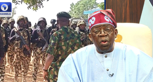 Tinubu And Soldiers Tinubu And Soldiers