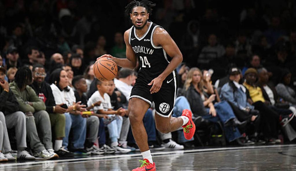 Brooklyn Ny Cam Thomas Of The Brooklyn Nets Dribbles The Ball During The Game Against The