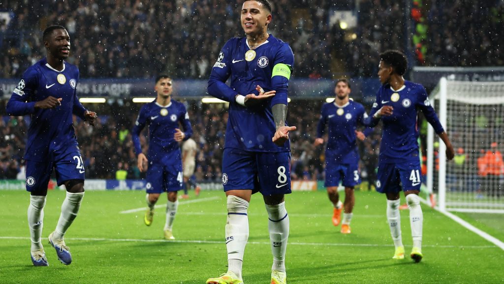 Enzo Fernandez Chelsea Celebrates Scoring 1036103800 Enzo Fernandez Chelsea Celebrates Scoring 1036103800