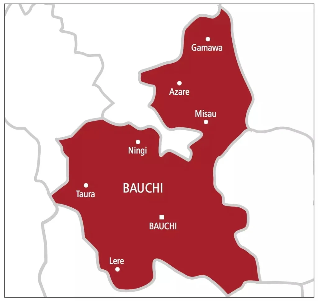 Map Of Bauchi State Map Of Bauchi State