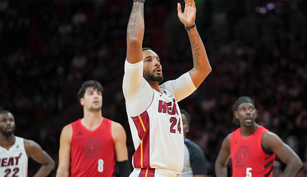 Miami Florida Norman Powell Of The Miami Heat Shoots A Free Throw During The Fourth Quarter