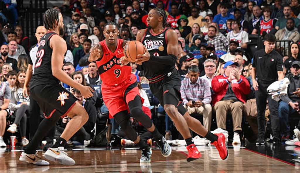 Philadelphia Pa Tyrese Maxey Of The Philadelphia 76Ers Dribbles The Ball During The Game Philadelphia Pa Tyrese Maxey Of The Philadelphia 76Ers Dribbles The Ball During The Game